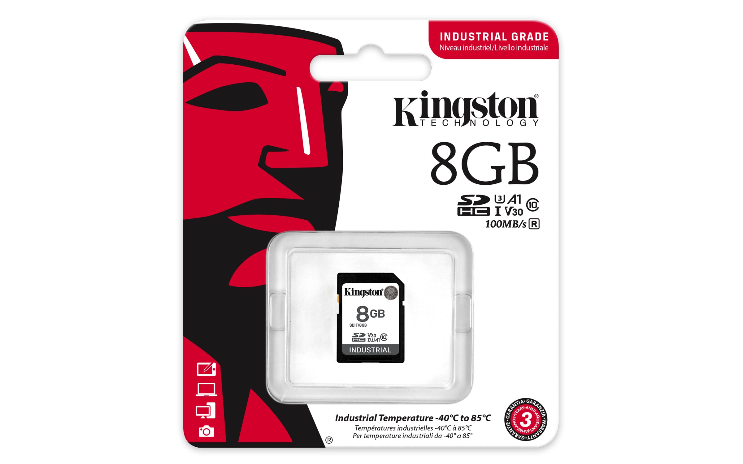 Kingston Technology 8G SDHC Industrial pSLC