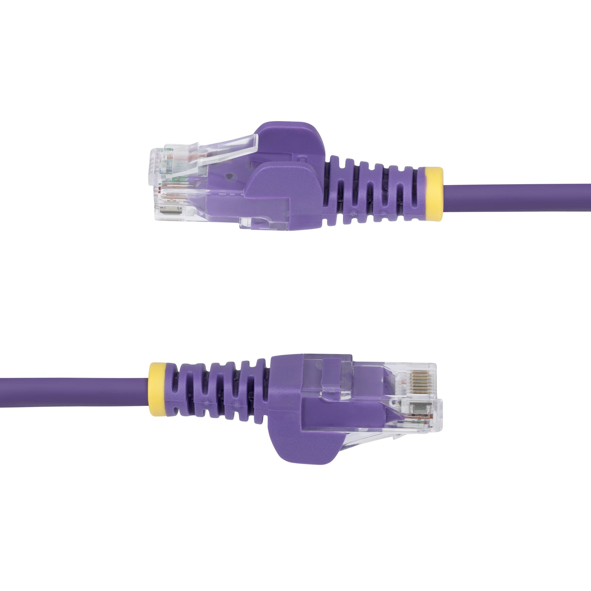StarTech.com 1.5m Purple Slim CAT6 Ethernet Cable, Snagless, 100W PoE, UTP, LSZH, 28AWG Pure Bare Copper Wire, Slim RJ45 Network Patch Cord w/Strain Reliefs, Fluke Tested