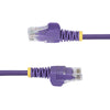 StarTech.com 1.5m Purple Slim CAT6 Ethernet Cable, Snagless, 100W PoE, UTP, LSZH, 28AWG Pure Bare Copper Wire, Slim RJ45 Network Patch Cord w/Strain Reliefs, Fluke Tested