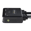 StarTech.com 2-Port Hybrid USB-C HDMI Cable KVM Switch, 4K 60Hz, Compact KVM with 6ft/1.8m USB-A/HDMI/Audio & 4ft/1.2m USB-C Integrated Host Cables, Bus Powered - Remote Push Button/Hotkey Switching
