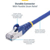 StarTech.com 50cm Blue CAT8 Ethernet Cable, Snagless RJ45, 25G/40G, 2000MHz, 100W PoE++, S/FTP, 26AWG Pure Bare Copper Wire, LSZH, Shielded Network Patch Cord w/Strain Reliefs, Fluke Channel Tested