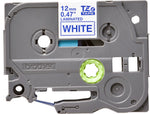 Brother Tape 12mm Blue On White Tz Tape (Each)