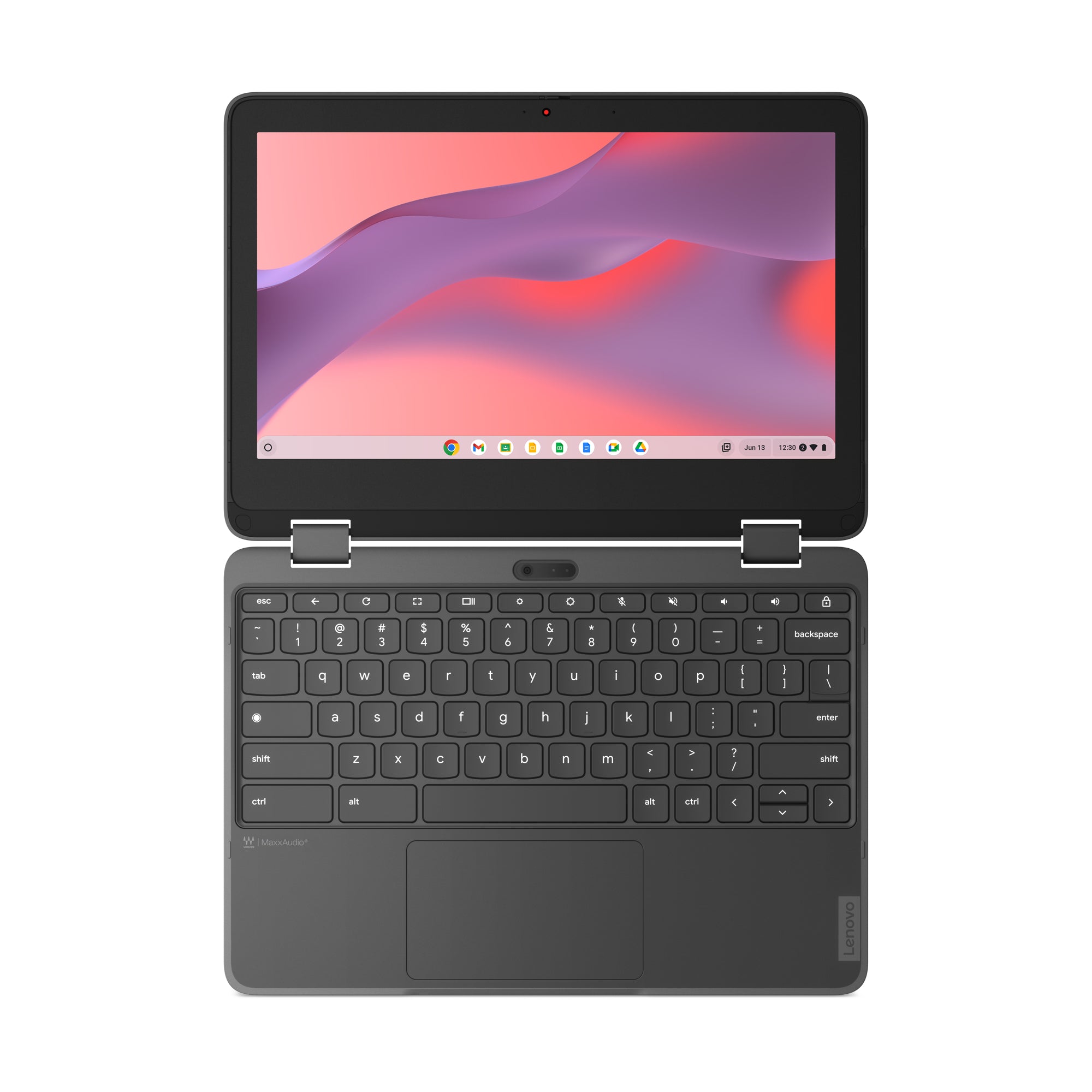 Lenovo 300e Yoga Chromebook Gen 4 520 Hybrid (2-in-1) 29.5 cm (11.6") Touchscreen HD 8 GB LPDDR4x-SDRAM 64 GB eMMC Wi-Fi 6 (802.11ax) ChromeOS English Grey