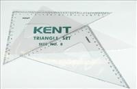 Kent Set Square No.8 Set 2 160mm/230mm (Each)