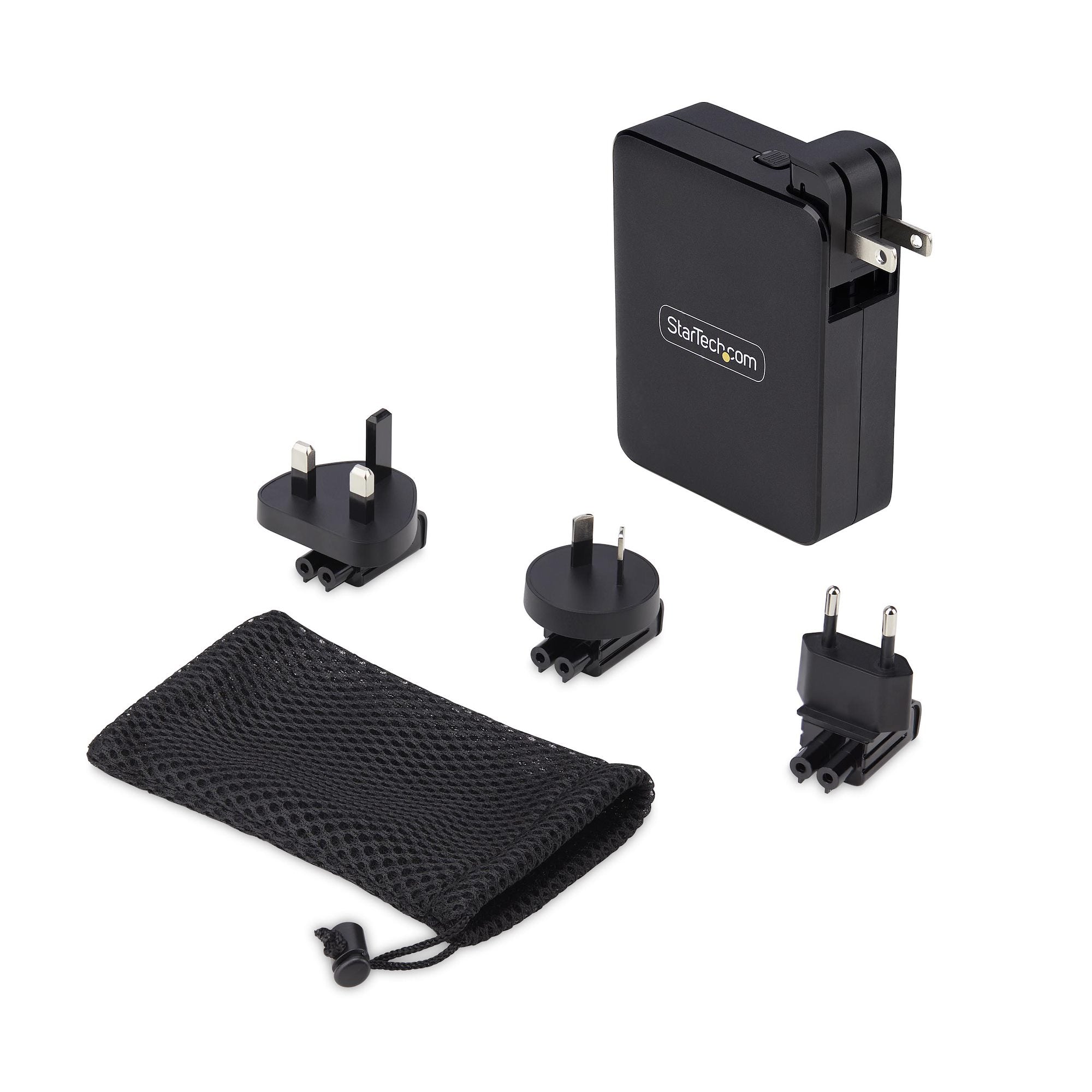 StarTech.com 140W USB-C Wall Charger, 3x USB-C/1x USB-A, PD 3.1 International GaN Power Adapter for MacBook/Dell XPS/Inspiron