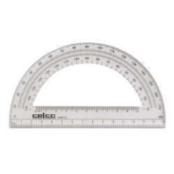 Celco Protractor 15CM 180 Deg Half Circle Clear (Pack 12)