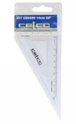 Celco Set Square 210mm 60 Degree Clear (Box 36)