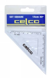 Celco Set Square 260mm 45 Degree Clear (Box 36)