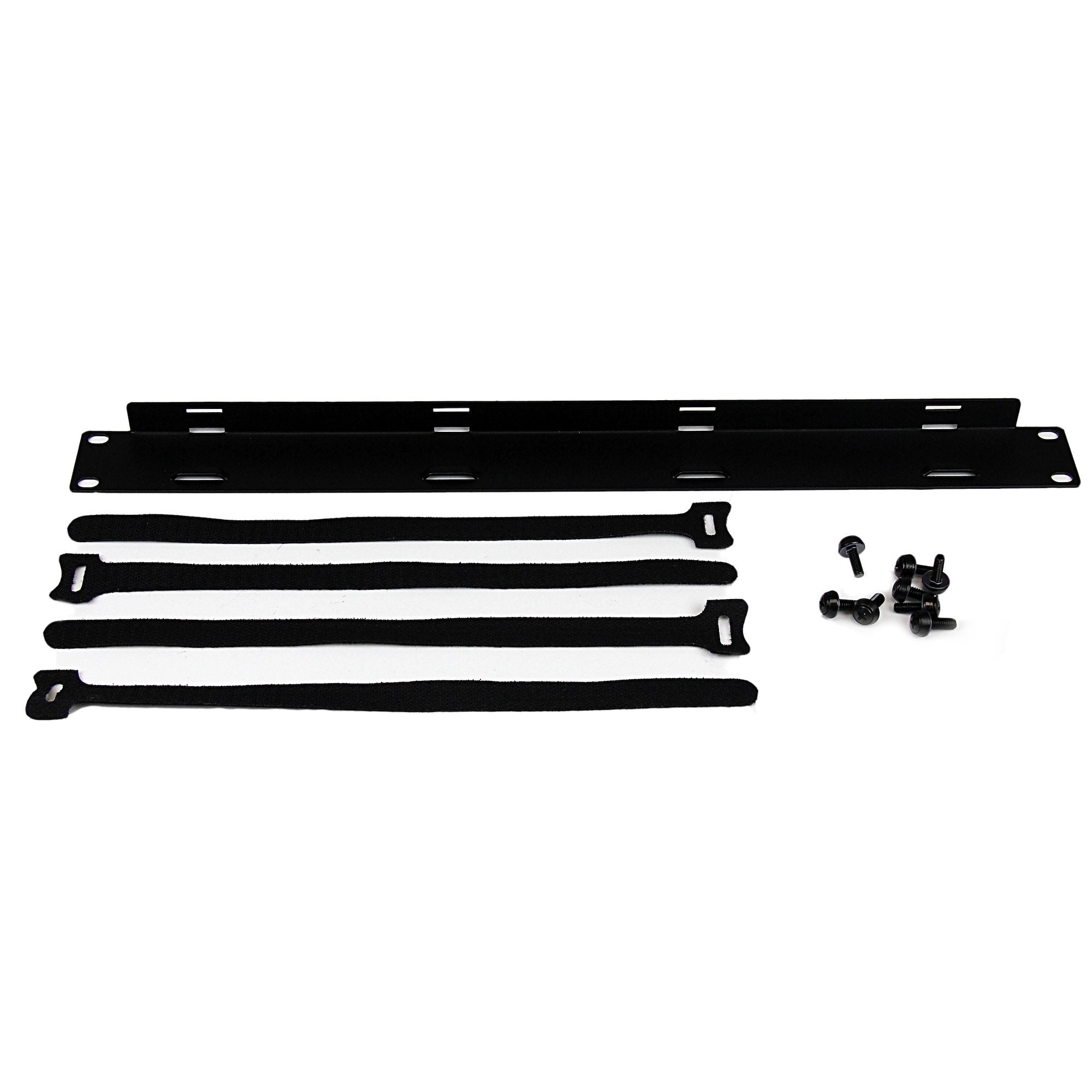 StarTech.com Cable Management Panel with Hook and Loop Strips for Server Racks - 1U