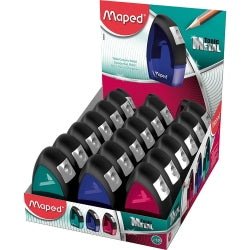 Maped Sharpener Tonic Metal Single W/CANISTER Disp (Box 18)