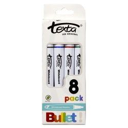 Texta Marker Whiteboard Bullet Assorted Colours Bx8 (Each)