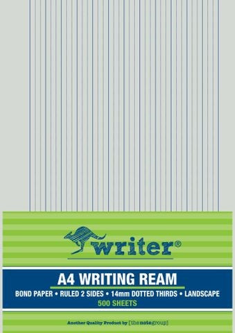 Writer Exam Paper A4 14mm Dotted Thirds Landscape Ream 500 (REAM)
