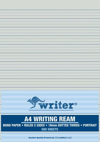 Writer Exam Paper A4 18mm Dotted Thirds Portrait Ream 500 (REAM)
