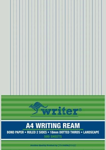 Writer Exam Paper A4 9mm Dotted Thirds Portrait Ream 500 (REAM)