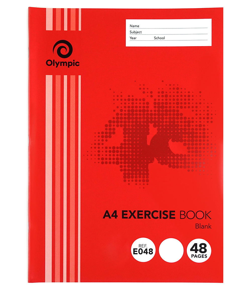 Olympic Exercise Book 48pg A4 Unruled (Each)