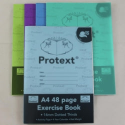 Protext Exercise Book A4 PP 48-page 14mm Dotted Thirds + Margin Cat (Each)