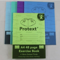 Protext Exercise Book A4 PP 48-page 18mm Dotted Thirds + Margin Dog (Each)