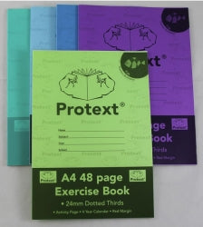 Protext Exercise Book A4 PP 48-page 24mm Dotted Thirds + Margin Fish (Each)