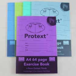 Protext Exercise Book A4 PP 64-page 9mm Dotted Thirds + Margin Zebra (Each)