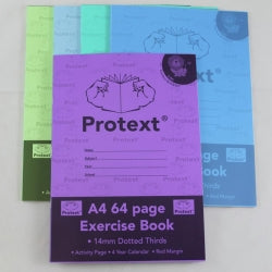 Protext Exercise Book A4 PP 64-page 14mm Dotted Thirds + Margin Lion (Each)