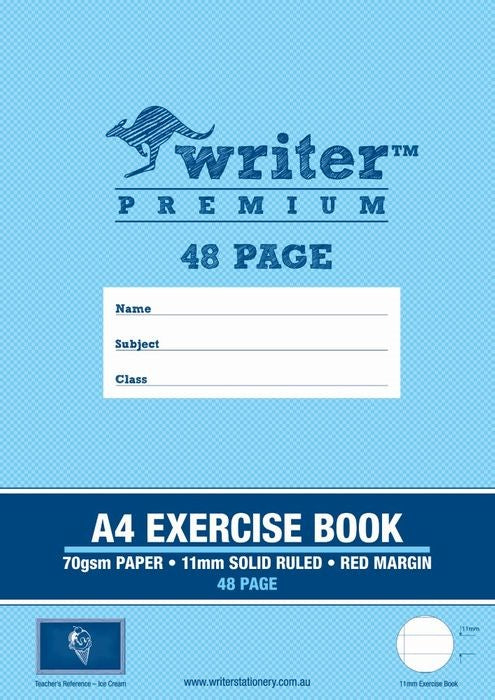 Writer Exercise Book Premium A4 11mm Ruled + Margin Ice Cream 48-page (Each)