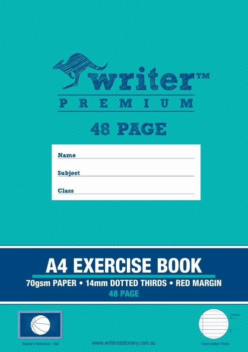 Writer Exercise Book Premium A4 14mm Dotted Thirds + Margin Ball 48-page (Pack 20)