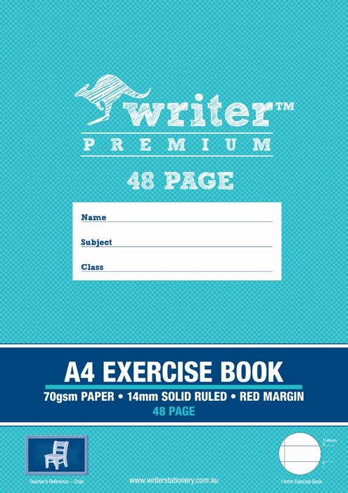 Writer Exercise Book Premium A4 14mm Ruled + Margin 48-page (Pack 20)