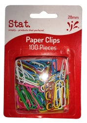 Staedtler Paper Clips 28mm Sml Multi Colour PK100 (Each)