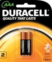 Duracell Battery Alkaline AAA PK2 (Each)