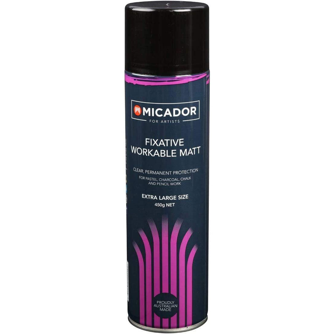 Micador Glue Spray Fixative Workable Mat 450gm (Each)