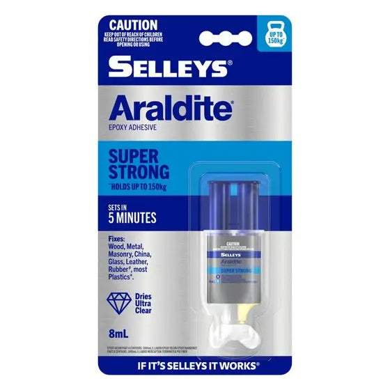 Selleys Glue Araldite Super Strong 8ML H/SELL (Each)