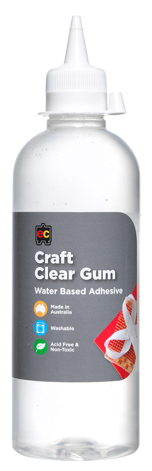 Glue Craft Clear Gum 500ML Water Based (Each)