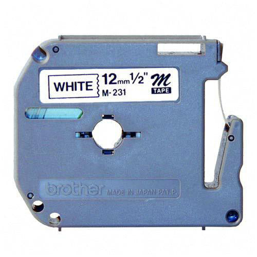 Brother Label Tape P-TOUCH MK-231 12mmx8M BLK/WHT NON-LAM (Each)
