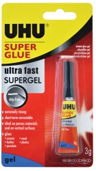 UHU Glue Super Glue Ultra Fast Gel 3gm (Box 12)
