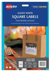 Avery Label Events & Branding L9074 Square Gloss 20 Up 45x45mm PK10 (Each)