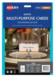 Avery Label Events & Branding C32074 M/PURPOSE Card 8 Up 85x54mm PK10 (Each)