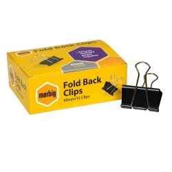 Marbig Foldback Clips 50mm Bx12 (Each)