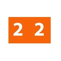 Avery Labels Colour Coding 25x38mm 2 Side Tab Orange PK180 (Each)