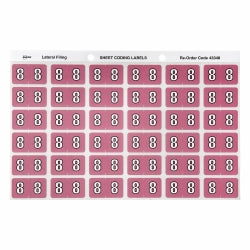 Avery Labels Colour Coding 25x38mm 8 Side Tab Mauve PK180 (Each)
