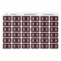 Avery Labels Colour Coding 25x38mm 9 Side Tab Brown PK180 (Each)