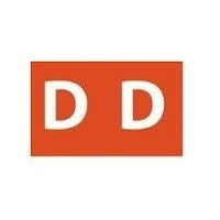 Avery Labels Colour Coding 25x38mm D Side Tab Dark Orange PK180 (Each)