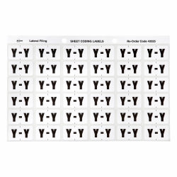 Avery Labels Colour Coding 25x38mm Y Side Tab White PK180 (Each)