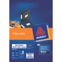 Avery Label Laser L7172 Ring Binder 18L 100x30mm 25'S (Each)