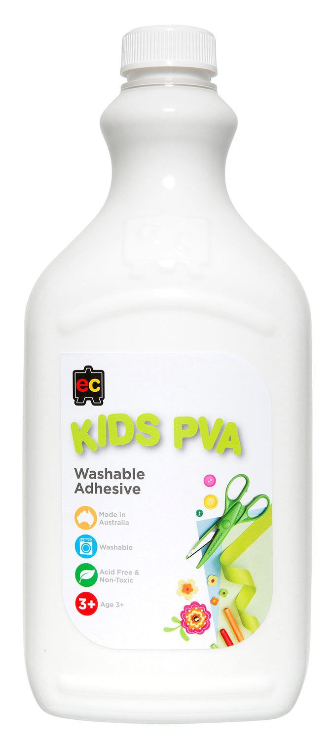 Edvantage Glue Kids Washable PVA 2L PH-NEUTRAL NON-TOXIC (Each)