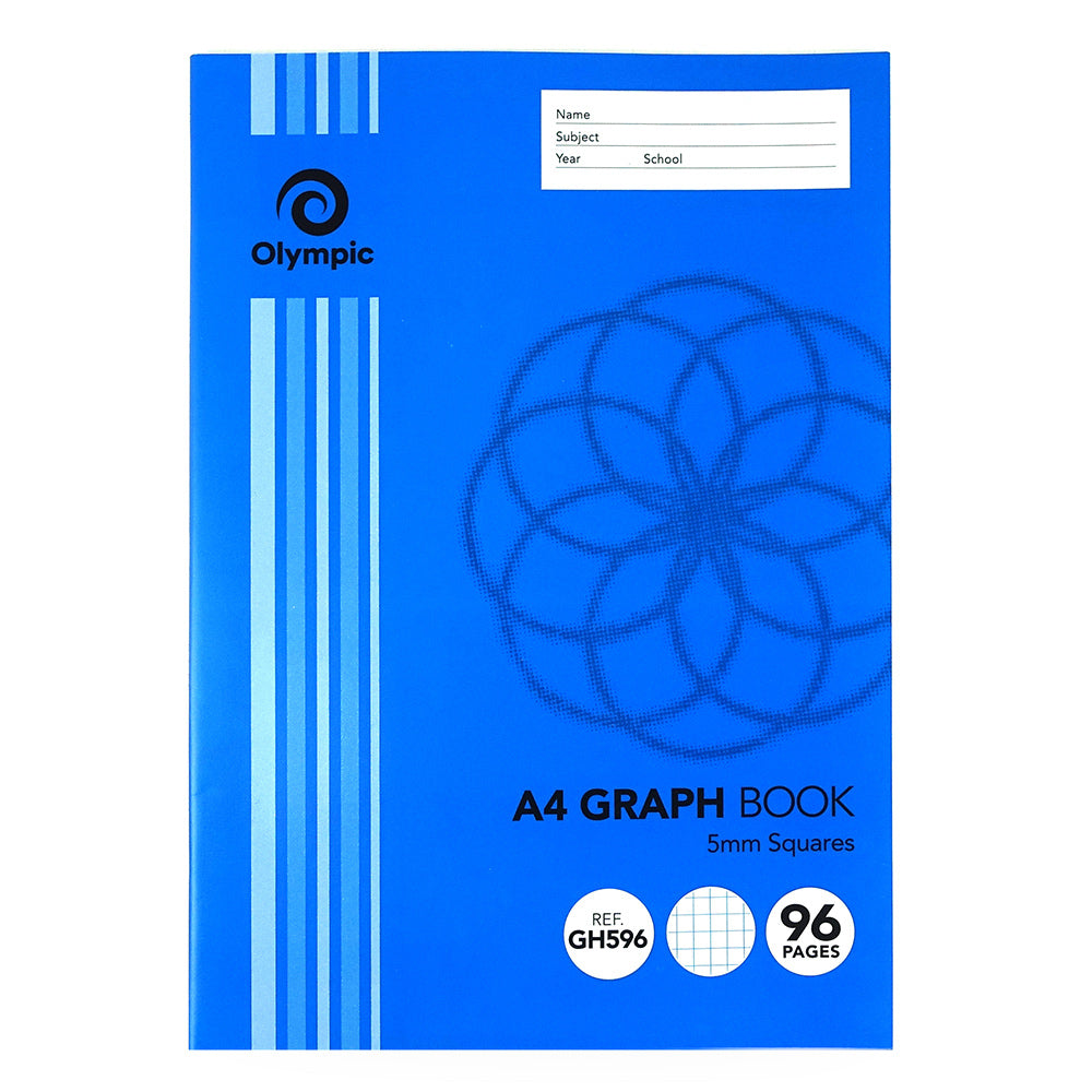 Olympic Graph Book 96pg 5mm A4 (Each)
