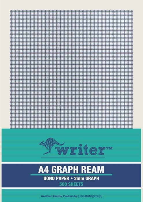 Writer Graph Paper A4 2mm Portrait PK500 (REAM)