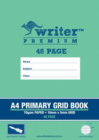 Writer Grid Book Premium A4 48-page Primary Paint Brush (Each)