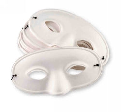 Paper Mache Masks Half Face With Elastic PK24 (Each)