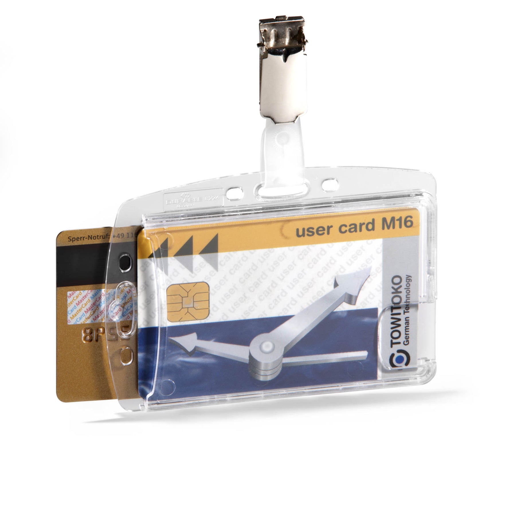 ID Durable Security Pass Holder With Rotating Clip (25) (Each)