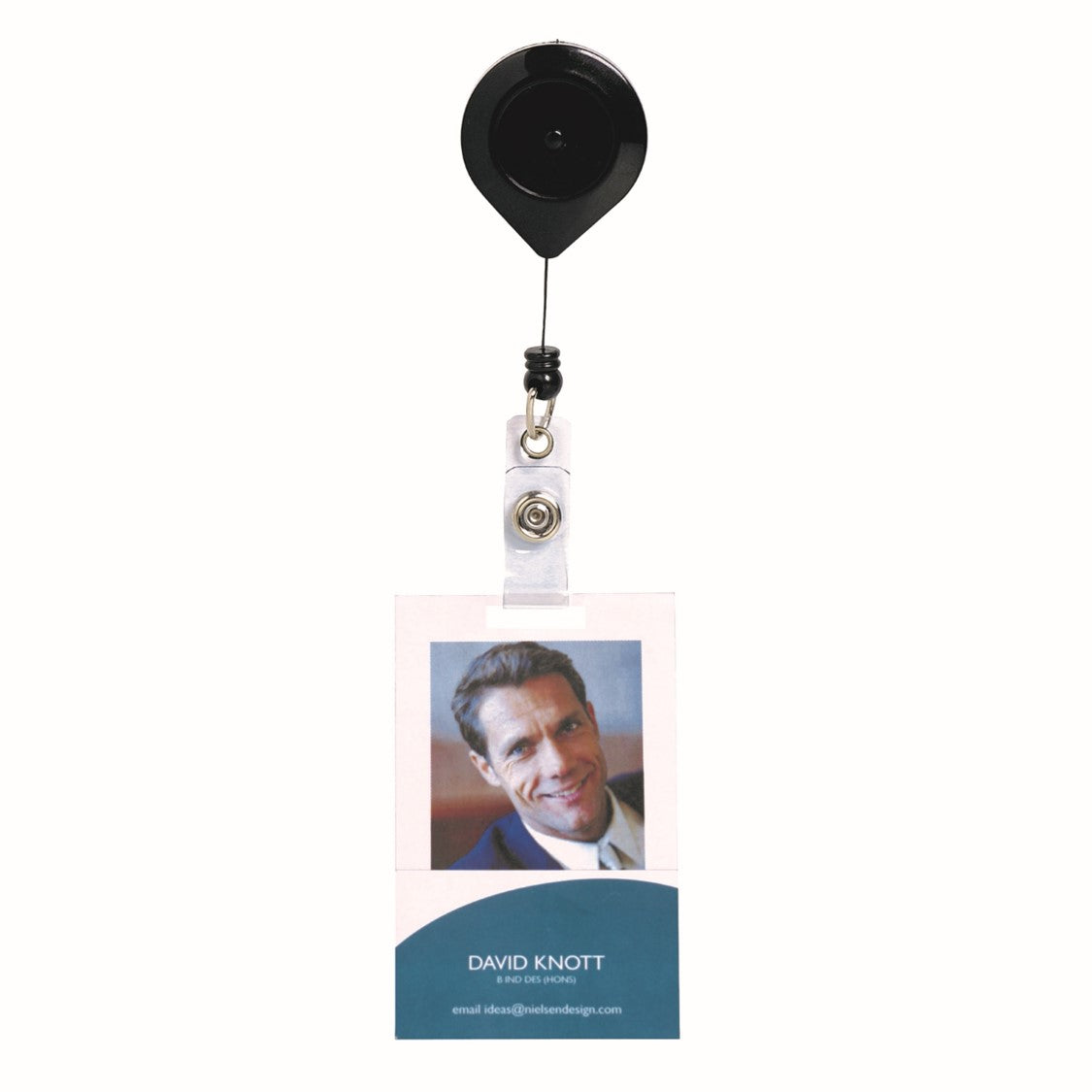 Rexel Id Retractable Card Holder With Strap Locka Nylon Cord Black (Each)